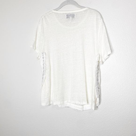 Derek Lam 10 Crosby White Chain Tshirt Medium - Picture 6 of 7